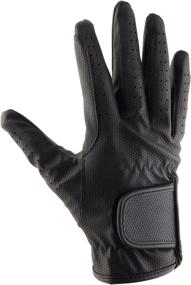 img 2 attached to Allness Leather Equestrian Riding Gloves