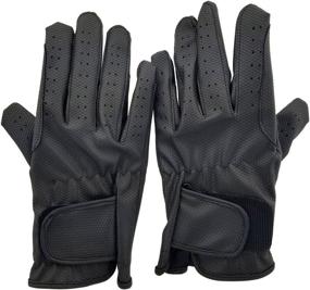 img 3 attached to Allness Leather Equestrian Riding Gloves