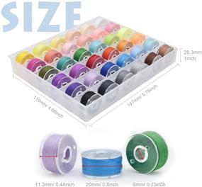 img 2 attached to 72-Piece Sewing Threads Kit with 36 Colors Polyester Thread Spools, 360Yards per Spool, Prewound Bobbins & Case for Hand and Machine Sewing