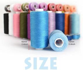 img 3 attached to 72-Piece Sewing Threads Kit with 36 Colors Polyester Thread Spools, 360Yards per Spool, Prewound Bobbins & Case for Hand and Machine Sewing