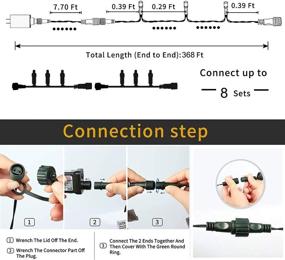 img 1 attached to 🎃 Светодиодные гирлянды на Хэллоуин, 30V 110 светодиодов 14M/46Ft - Волшебные огни для внутреннего и наружного использования IP44, 8 режимов работы, темно-зеленая проводка - Светодиодные гирлянды для праздников, дня рождения, декора феерического света (оранжевые)