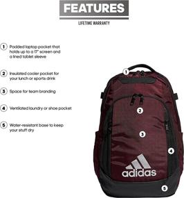 img 3 attached to Adidas 5 Star Team Backpack Collegiate Outdoor Recreation