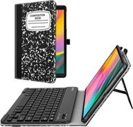 fintie folio keyboard case for samsung galaxy tab a 10.1 2019 - premium pu leather stand cover with bluetooth keyboard логотип