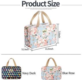 img 1 attached to Jamend Clxp Waterproof Toiletry Bag for Women Cosmetic Travel Case - Cute Navy Duck Large Bathroom Shower Bag for Girls Make Up Organizer, Portable Wash Bag for Gym Vacation Business Trip - Navy Duck