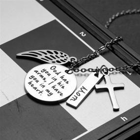 img 3 attached to 🕊️ Angel Wings Sympathy Necklace: Memorial Gifts for Loss of Dad, Mom, Husband - Remembrance Jewelry in Silver Stainless Steel Pendant