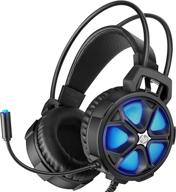 high-performance gaming headset by hp for ps4, xbox one, pc controller | immersive bass surround sound, led light, noise isolation | over-ear headphone with mic | 3.5mm usb cable | compatible with laptop, mac, nintendo switch games logo