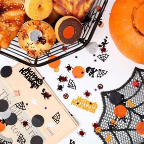 img 2 attached to 🎃 Halloween Confetti Table Scatter: Pumpkins, Spiders, Bats, Witches, Spider Webs, Stars, Cats, Ghosts, Diamonds, Skulls (3000 Pieces)