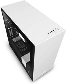 img 1 attached to 🖥️ Корпус компьютера для игр NZXT H710i Mid Tower с разъемом USB Type-C, закаленным стеклом, вертикальным монтажем GPU и интегрированным RGB-подсветкой - Белый/Черный