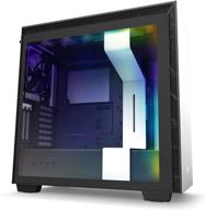 🖥️ корпус компьютера для игр nzxt h710i mid tower с разъемом usb type-c, закаленным стеклом, вертикальным монтажем gpu и интегрированным rgb-подсветкой - белый/черный логотип