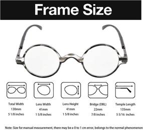 img 2 attached to Reading Glasses Spring Hinge Black White Vision Care