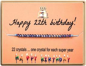 img 4 attached to 🎁 KGBNCIE Crystal Beads Bracelet - Happy Birthday Gifts for Women and Girls, Ages 11-30