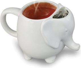 img 1 attached to Stylish Elephant Mugs in 🐘 Classic White: Perfect for Coffee Lovers!