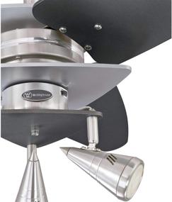 img 3 attached to ✨ Вентилятор потолочный Westinghouse Lighting Vector Elite с тремя лампами, 42 дюйма, блестящий никель - Артикул №72358