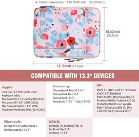 img 3 attached to 💖 TiMOVO 13.3 Inch Tablet Sleeve Case: iPad Pro 12.9 2020/2021, MacBook Air 13 Inch, Pro 13", Galaxy Tab S7+, Surface Pro X/7/6/5/4/3 – Spring Pink Shoulder Bag