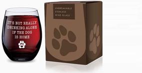 img 1 attached to 🐾 Unbreakable Tritan Plastic Stemless Wine Glass for Pet Lovers - 16 ounces - Dishwasher Safe (It's Not Drinking Alone If the Dog is Home)