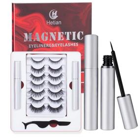 img 4 attached to Hetian Magnetic Eyelashes Waterproof Sweatproof