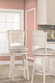 img 1 attached to 🪑 Hillsdale Clarion Swivel Bar Stool with Sea White Finish