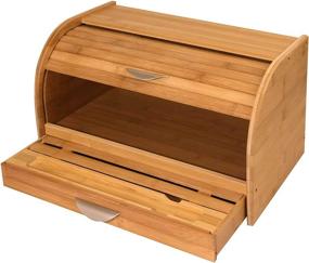 img 1 attached to 🍞 Honey-Can-Do KCH-01081 Bamboo Bread Box: Stylish and Sustainable Storage Solution