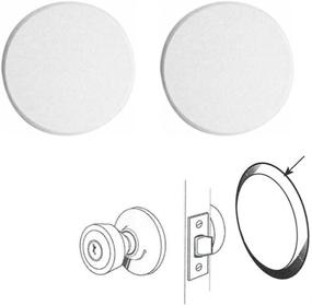 img 2 attached to 🚪 10-Pack Self-Adhesive Paintable Door Knob Wall Protectors in White for Enhanced Damage Prevention - New Arrival