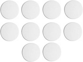 img 1 attached to 🚪 10-Pack Self-Adhesive Paintable Door Knob Wall Protectors in White for Enhanced Damage Prevention - New Arrival