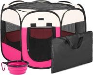 🏞️ hepeeng portable foldable pet playpen with carrying case | collapsible puppy playpen tent for indoor/outdoor use | water resistant, removable shade cover | ideal for dogs, cats, rabbits, and pets logo