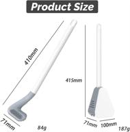 🏌️ viilich golf toilet brush and holder set – silicone bristle toilet bowl brush with long handle and no dead corner design – flexible head for effective cleaning – compact size for easy storage (white) logo