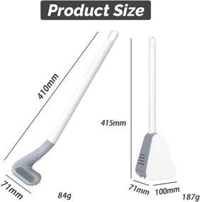 img 4 attached to 🏌️ Viilich Golf Toilet Brush and Holder Set – Silicone Bristle Toilet Bowl Brush with Long Handle and No Dead Corner Design – Flexible Head for Effective Cleaning – Compact Size for Easy Storage (White)