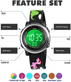 img 1 attached to Watches Cartoon Waterproof Stopwatch Silicone Girls' Watches and Wrist Watches