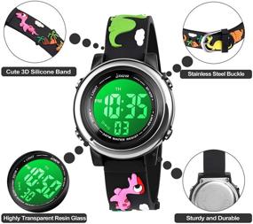 img 2 attached to Watches Cartoon Waterproof Stopwatch Silicone Girls' Watches and Wrist Watches