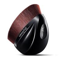 💄 professional large black flat top kabuki foundation brush - ideal for cream blush, liquid & powder makeup - premium flawless buffing face brush by shyswan logo