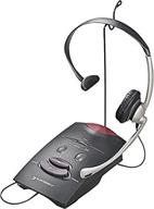 boost your communication: plantronics s11 telephone headset system - enhanced audio, black logo