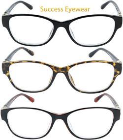 img 3 attached to 👓 Value-Pack of 3 Reading Glasses for Women - High-Quality Readers with Fashionable Crystal Designs