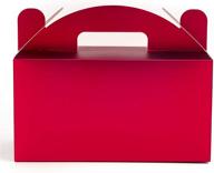 🎁 подарочная коробка ruspepa в стиле гейбла бокс, 9,5 x 5 x 5 дюймов – 12 штук, матово-красная – идеально подходит для вечеринок, дня рождения, праздников. логотип