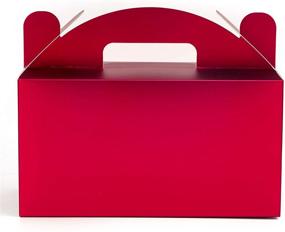 img 4 attached to 🎁 RUSPEPA Gift Box Gable Box Treat Box 9.5 x 5 x 5 inches – 12 Pack, Matte Red – Perfect for Party Favors, Birthdays, Holidays