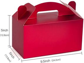 img 1 attached to 🎁 RUSPEPA Gift Box Gable Box Treat Box 9.5 x 5 x 5 inches – 12 Pack, Matte Red – Perfect for Party Favors, Birthdays, Holidays