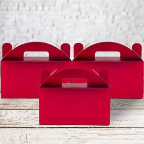 img 2 attached to 🎁 RUSPEPA Gift Box Gable Box Treat Box 9.5 x 5 x 5 inches – 12 Pack, Matte Red – Perfect for Party Favors, Birthdays, Holidays