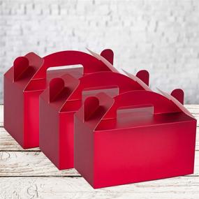 img 3 attached to 🎁 RUSPEPA Gift Box Gable Box Treat Box 9.5 x 5 x 5 inches – 12 Pack, Matte Red – Perfect for Party Favors, Birthdays, Holidays