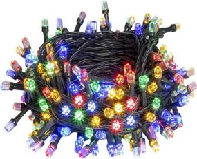 img 3 attached to 🎄 PEIDUO 66FT 200LT Christmas Fairy String Lights: Multi-Colored Tree Dazzler for Festive Home Decor