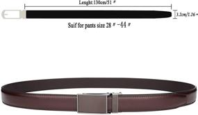 img 1 attached to Comfort Genuine Leather Ratchet Automatic Men's Accessories and Belts