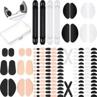 👓 68 pairs of anti-slip eyeglass nose pads set - soft eva foam, silicone, and temple tip sleeve retainer included! logo