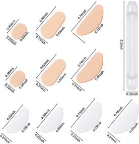 img 1 attached to 👓 68 Pairs of Anti-Slip Eyeglass Nose Pads Set - Soft EVA Foam, Silicone, and Temple Tip Sleeve Retainer Included!