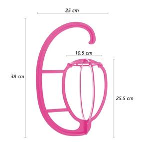 img 3 attached to Подвеска для париков: переносная стойка для париков, шляп и кепок - складной держатель для сушки париков с крючком - держатель для стоек для париков (набор из 2 шт., розовый)