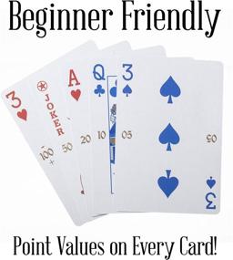 img 2 attached to 🃏 Beginner-Friendly Canasta Bonanza and Hand & Foot Card Set - 6 Premium Decks with Custom Cards, Scorecards, and Point Values - Traditional Family Card Games