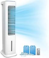 🌬️ sunday living evaporative air cooler tower fan - cooling humidifier fan with 1.3 gallon water tank, 50° oscillation, 3 wind types &amp; 3 modes, 12h timer, remote control, low noise logo