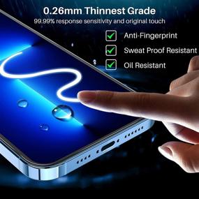 img 1 attached to TOZO Совместимая защитная пленка для экрана iPhone 13 Pro Max - Премиумное закаленное стекло 3 шт., 6,7 дюйма, 0,26 мм супертонкое, 9H твердость, легкая установка.