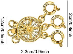 img 3 attached to Layered Necklace Spacer Clasp - Multi Necklace Layering Clasp for Jewelry Crafts - Bracelet Separator Connectors (2 Pack)