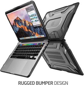 img 1 attached to SUPCASE Unicorn Beetle Series Case for MacBook Pro 13 Inch (2020-2016 Release) - Black, Slim Rubberized TPU Bumper Cover with Touch Bar and Touch ID