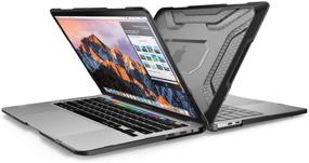 img 2 attached to SUPCASE Unicorn Beetle Series Case for MacBook Pro 13 Inch (2020-2016 Release) - Black, Slim Rubberized TPU Bumper Cover with Touch Bar and Touch ID