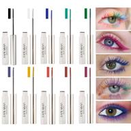 🎨 coosa waterproof color mascara: 10 color variety pack for charming longlasting eye makeup (10pcs) logo