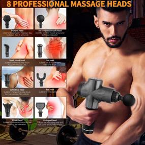 img 3 attached to 💆 Yooikeey Massage Gun Deep Tissue: Powerful Percussion Massager for Athletes - 8 Heads, 30 Speeds, LCD Display, Carrying Case